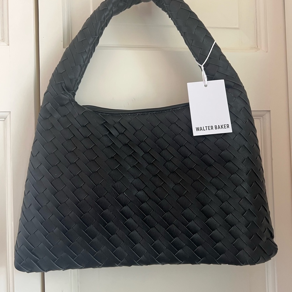 Walter Baker Black Woven Bag
